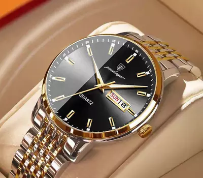 Men's Watches Wrist Watch Waterproof Man Luxury Stainless Steel Luminous Day New • £12.99