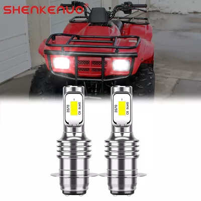 For Honda Recon 250 1997-2004 Pair H6M 3570 LED Headlight Xenon White P15D Bulbs • $15.20