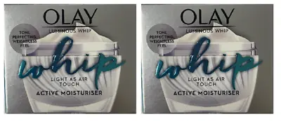 Olay Luminous Whip Light As Air Touch Active Moisturizer 1.7 Oz (2 Pack) • $39.31