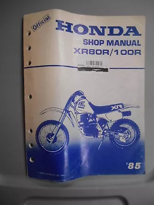Vintage Honda Factory Maintenance Repair Shop Manual 1985 XR80R/100R 61GN100 • $29.48