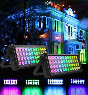 100W 48LED RGB Rainbow Wash Lights Strobe Dyeing Lamp Building Party DJ Lights • £168.14