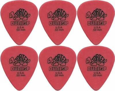 $4.90 • Buy 6 X Jim Dunlop Tortex Standard .50MM Gauge Guitar Picks 418R Red