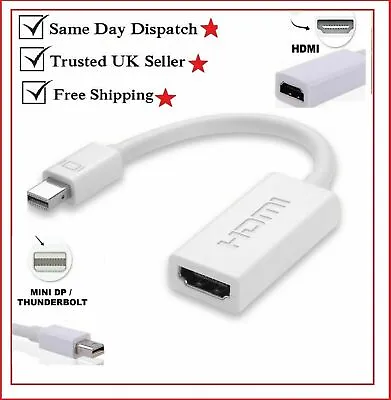 Mini DisplayPort To HDMI Adapter/Mini DP Converter For HDMI Display/Monitor • £5.60