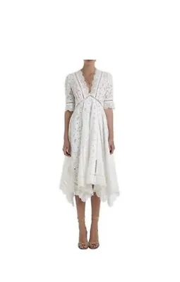 Zimmermann Hyper Eyelet Broderie Dress White Size 3 • $553.45