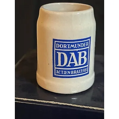 DORTMUNDER ACTIEN BRAUEREI Germany Mini Beer Mug Stein 2  Blue Salt Glaze DAB • $10.01