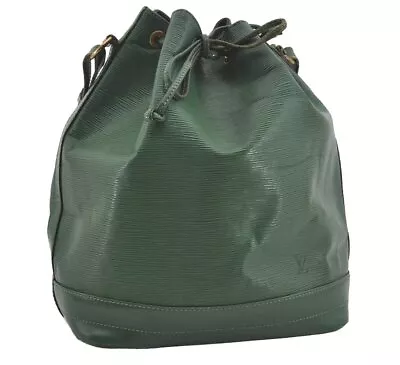 Authentic Louis Vuitton Epi Noe Shoulder Drawstring Bag Green M44004 LV 2591I • $245