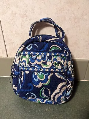 Vera Brsdley  Mediterranean Blue 2008 Aufrey RetiredI Mini Bag Tote Handle Zip • $20