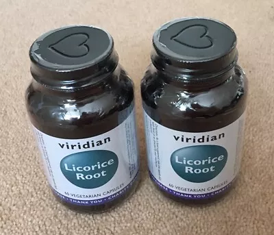 X2 TWO Viridian Licorice Root 60 Vegetarian Capsules • £24.91