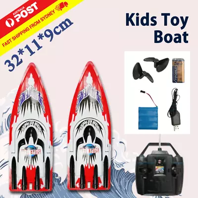 RC Boat Remote Control Boat Twin Motor RC Racing Outdoor Toy With Radio Gift AU • $26.67