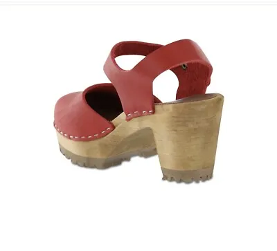 Mia Shoes Abba Clogs Red Size 36 • £95.46