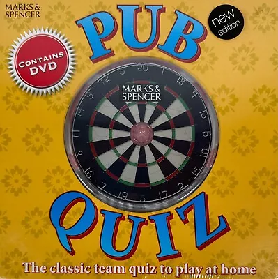 Marks And Spencer Pub Quiz Board Game With DVD Included (14yrs+) ~ NEW & SEALED • £12.99