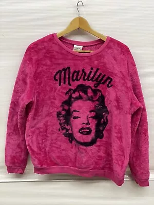 Marilyn Monroe Sweater Women's XXL Fleece Hot Pink Soft 2015 Sweet Shirt 2XL • $14.99