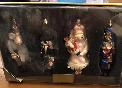 Nutcracker Set Of Glass Ornaments. 4 Inches Tall. Made In China VTG In Box • $15