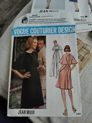 Vintage Vogue Couturier Design Jean Muir #2883 ©1973  Size 10 Pattern Is Cut • $14.99