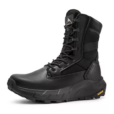 Mens 8 Inches Military Boots Tactical Boots Side Zipper Motorcycle Combat Boots • $69.99