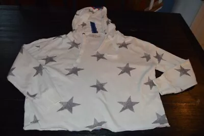 Vintage Havana Women’s Medium Hoodie White With Gray Stars • $15.99