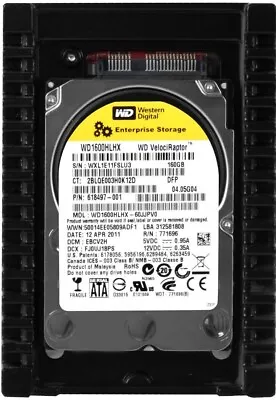 Western Digital Velociraptor WD1600HLHX 160GB 10000U/Min 32MB SATA II 3.5   Inch • $100.84