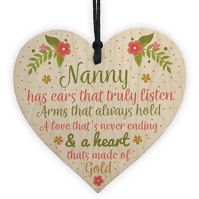 Nan Card Birthday Gifts Nanny Gran Grandma Grandad GIFT Heart Sign Christmas  • £3.99