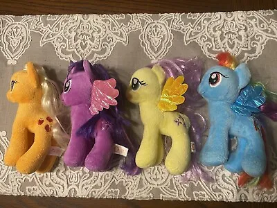 Set Of 4 Ty My Little Pony 7  Plush Fluttersby/Twilight/Apple JackRainbow Dash • $5.99