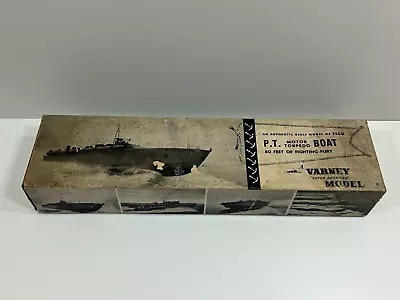 VTG. Varney 3/16 Scale Elco Super Detailed PT Motor Torpedo Boat Wood Kit 1944 • $85.99