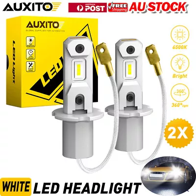 AUXITO H3 LED Fog Light ATV UTV Headlight Globes Hi/Low Beam 6500K Bulbs Canbus • $24.99