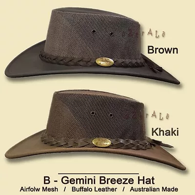 【oZtrALa】 BUFFALO Leather Hat CROCODILE Band Mens Golf Texas Cowboy AUSTRALIAN ~ • $49.90