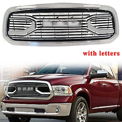 Front Bumper Grille Fit For 2013-2018 Dodge RAM 1500 Chrome Grill W/ Letters • $217