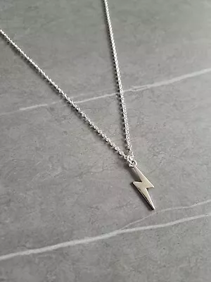 Silver Plated Necklace Lightning Bolt Pendant  • £5.99