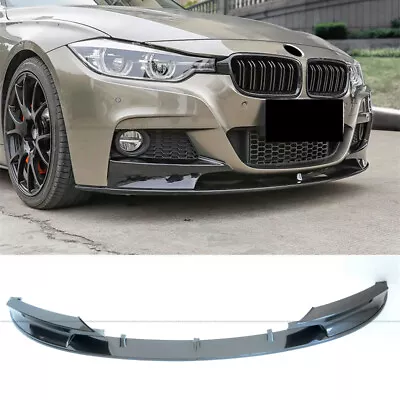 For 2012-18 BMW 3 Series F30 M Tech Front Bumper Lip Splitter Carbon Fiber Style • $89.99