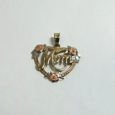 OR OROAMERICA 10K Multi-colored Gold Heart  MOM  Pendant • $79.99