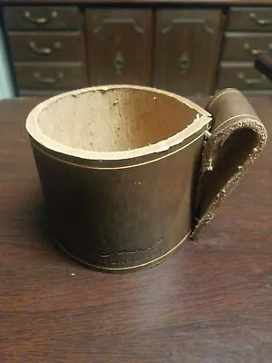 $24.99 • Buy New Vintage Ceramic Coffee Cup Crooked Stick Leather Mug Holder.