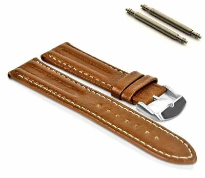      Mens Genuine Leather Watch Strap Band VIP Grain 18mm20mm22mm24mm. • £6.99
