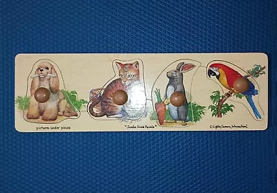 Melissa & Doug Pets #64 Jumbo Knob Wooden Puzzle Chunky Pieces Age 1+ Taiwan • $15