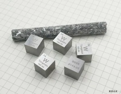 $19.29 • Buy 1pcs 99.95% High Purity Tungsten W 10mm Metal Carved Element Periodic Table Cube