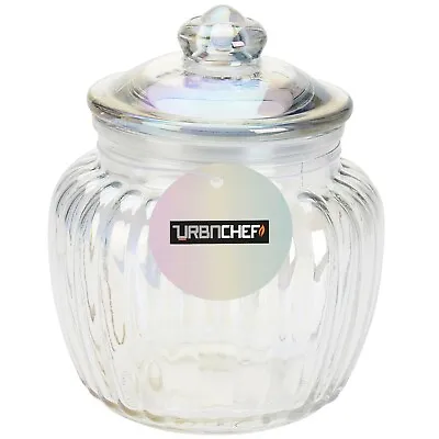 £8.49 • Buy Lustre Glass Airtight Storage Candy Jar Kitchen Food Preserving Sweet Container