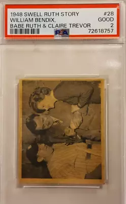 1948 Swell Babe Ruth Story #28 Psa Good 2 Babe Ruth Signing Baseball • $249.95