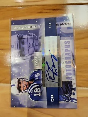 $169.99 • Buy Peyton Manning 2003 Upper Deck Infinite Autograph Card 0686/1254