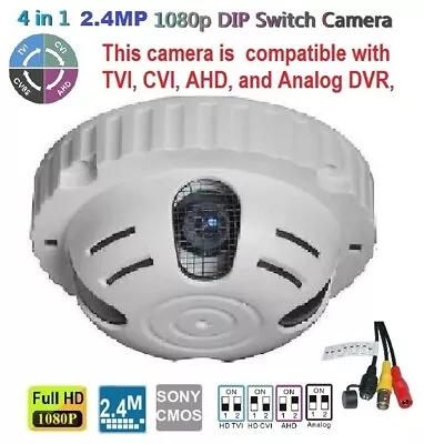 TVIAHD.CVI.analog 4in1 2.4MP 1080p 5MP Lens Motion Detector Styled Spy Camera • $20.37