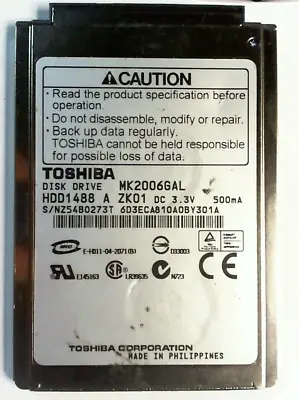 Apple IPod 3rd 4th Generation 20GB Hard Drive Replacement MK2006GAL  • $15.99