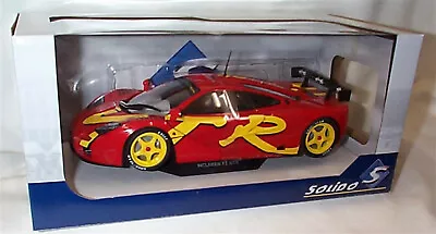 McLaren F1 GTR 1996 In Red Yellow Graphics Solido 1-18 Scale Diecast Model New  • $110.65