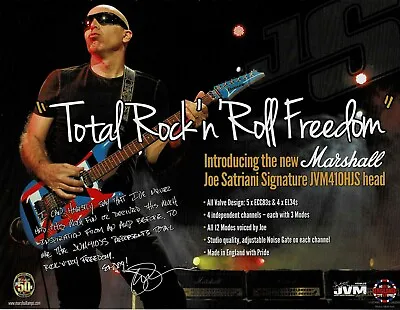 Joe Satriani - MARSHALL AMPS - JVM - 2012 Print Advertisement • $5.95