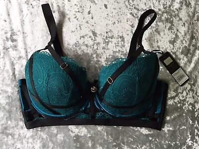 Bras N Things Authentic Vintage Playboy Abysal Balconic Push Up Bra Size 12c • $90