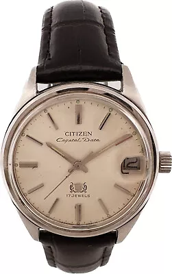 Vintage Citizen Auto Dater Crystal Date 17Jewel Men's Automatic Wristwatch Steel • $145