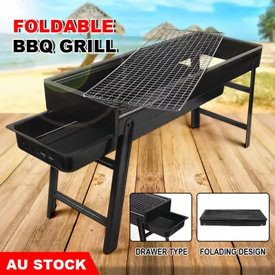 $25.95 • Buy BBQ Grill Portable Hibachi Barbecue Foldable Charcoal Camping Picnic Smoker Kit