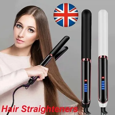2 In 1 Hair Straighteners Ceramic Plates Straightener Curler Salon Hair Styler • £13.99