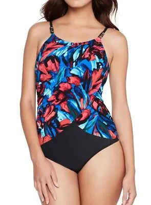 Magicsuit BLACK/MULTI Expressionist Lisa One Piece Swimsuit US 16 • $59.55