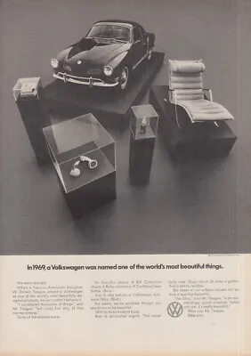 Volkswagen Karmann Ghia Named One Of World's Most Beautiful Things Ad 1971 NY • $9.99