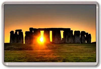 FRIDGE MAGNET - STONEHENGE -- UK England London (Sunset) • £1.55