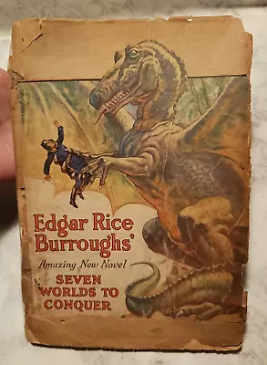 ~Edgar Rice Burroughs COMPLETE SEVEN WORLDS TO CONQUER Argosy Publishers Copy?~ • $21.95