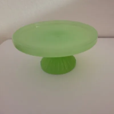 Vintage Mini JADEITE 4” Cake Plate Stand Pedestal CUPCAKE Size Miniature Jade • $49